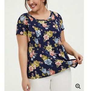 Torrid Floral Fit and Flare Blouse